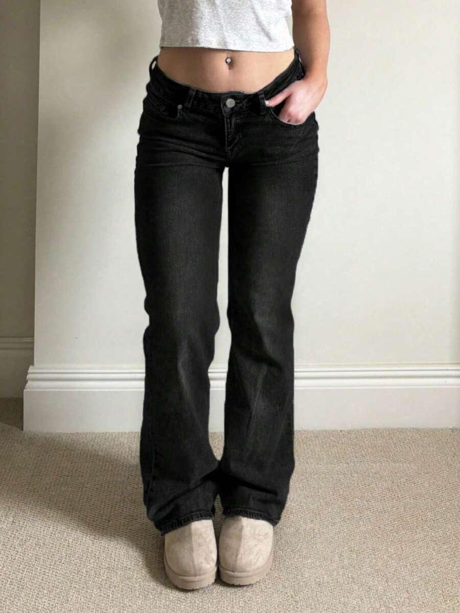 MYOURSA CZARNE SPODNIE JEANS S06__M