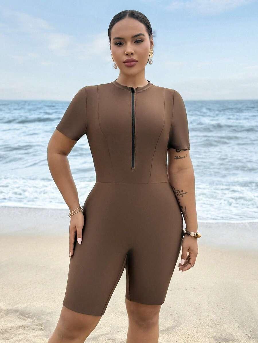 SWIM SHAYNI BRĄZOWY JEDNOCZĘŚCIOWY STRÓJ KĄPIELOWY S09__48