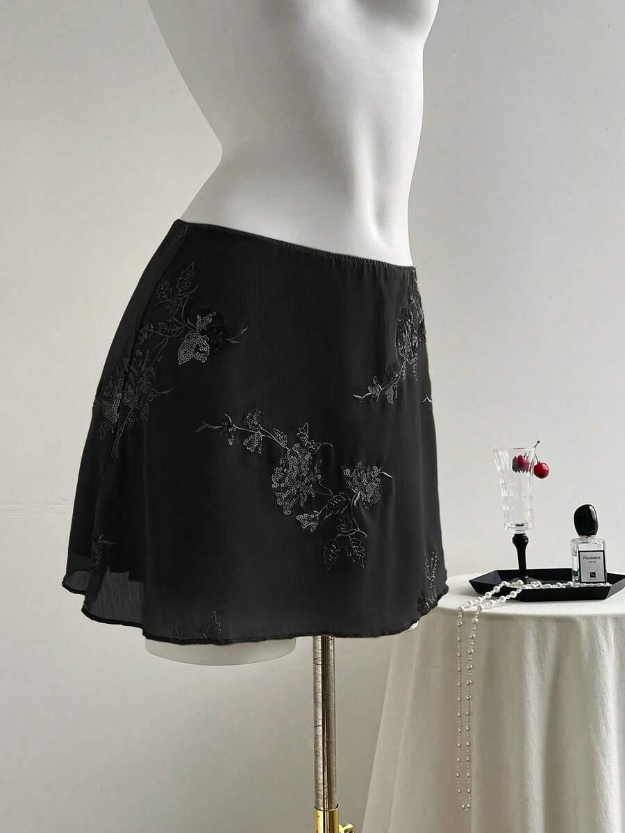 SHEIN CZARNA MINI SPÓDNICA S06__S