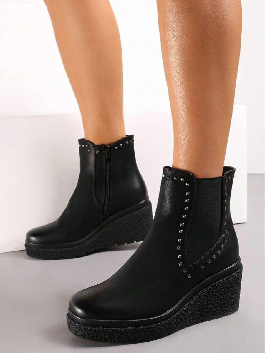 SHEIN CZARNE BOTKI ZAMEK W01__37