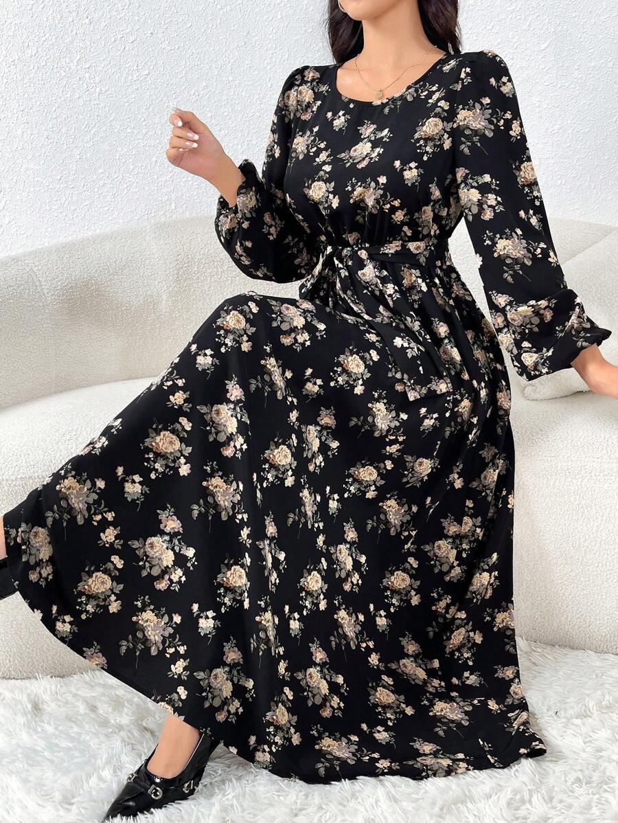 MULVARI MAXI SUKIENKA WZÓR KWIATY PK01__M
