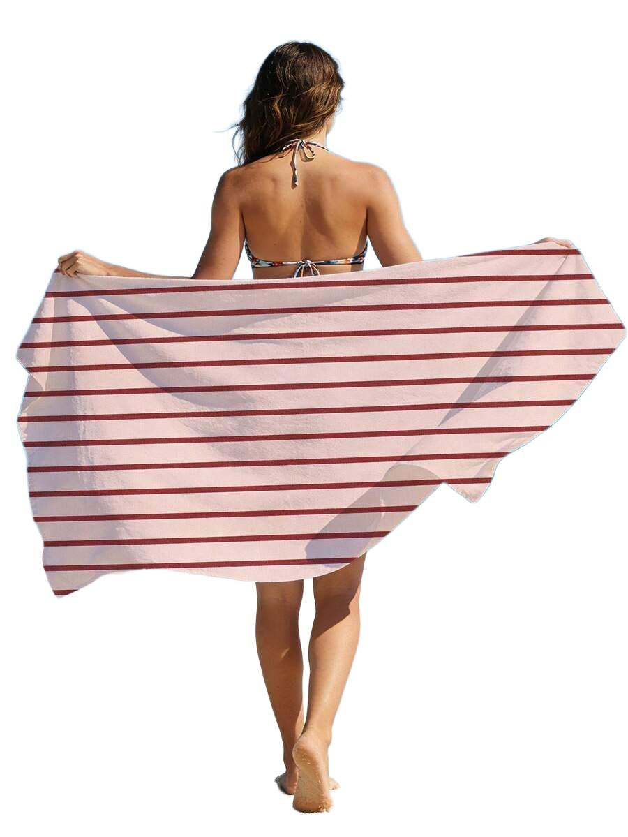 SHEIN RĘCZNIK PLAŻOWY WZÓR PASKI S07__90X180