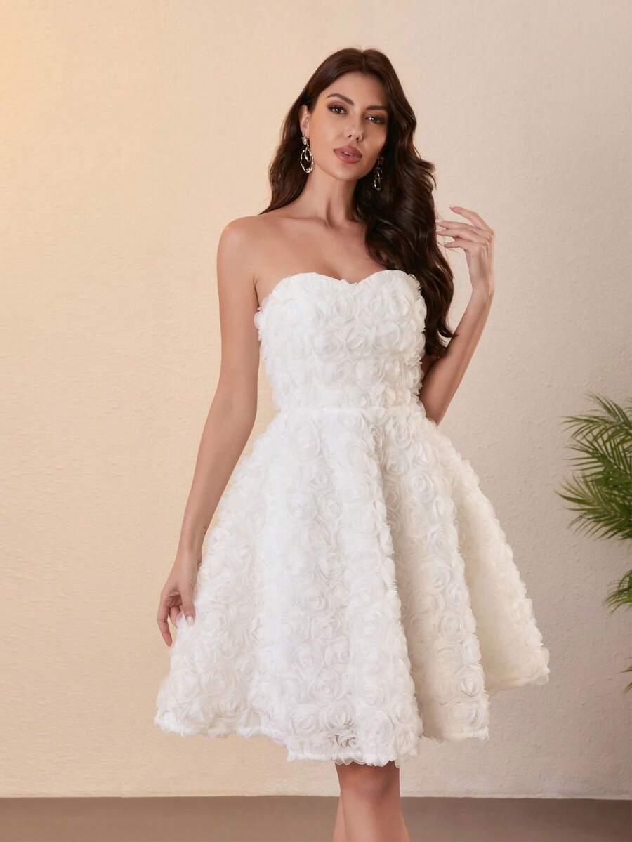 SHEIN BIAŁA SUKIENKA WZÓR S06__XL