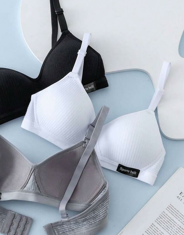 SHEIN MIĘKKI BIAŁY BIUSTONOSZ PRĄŻKI PK01__152-158