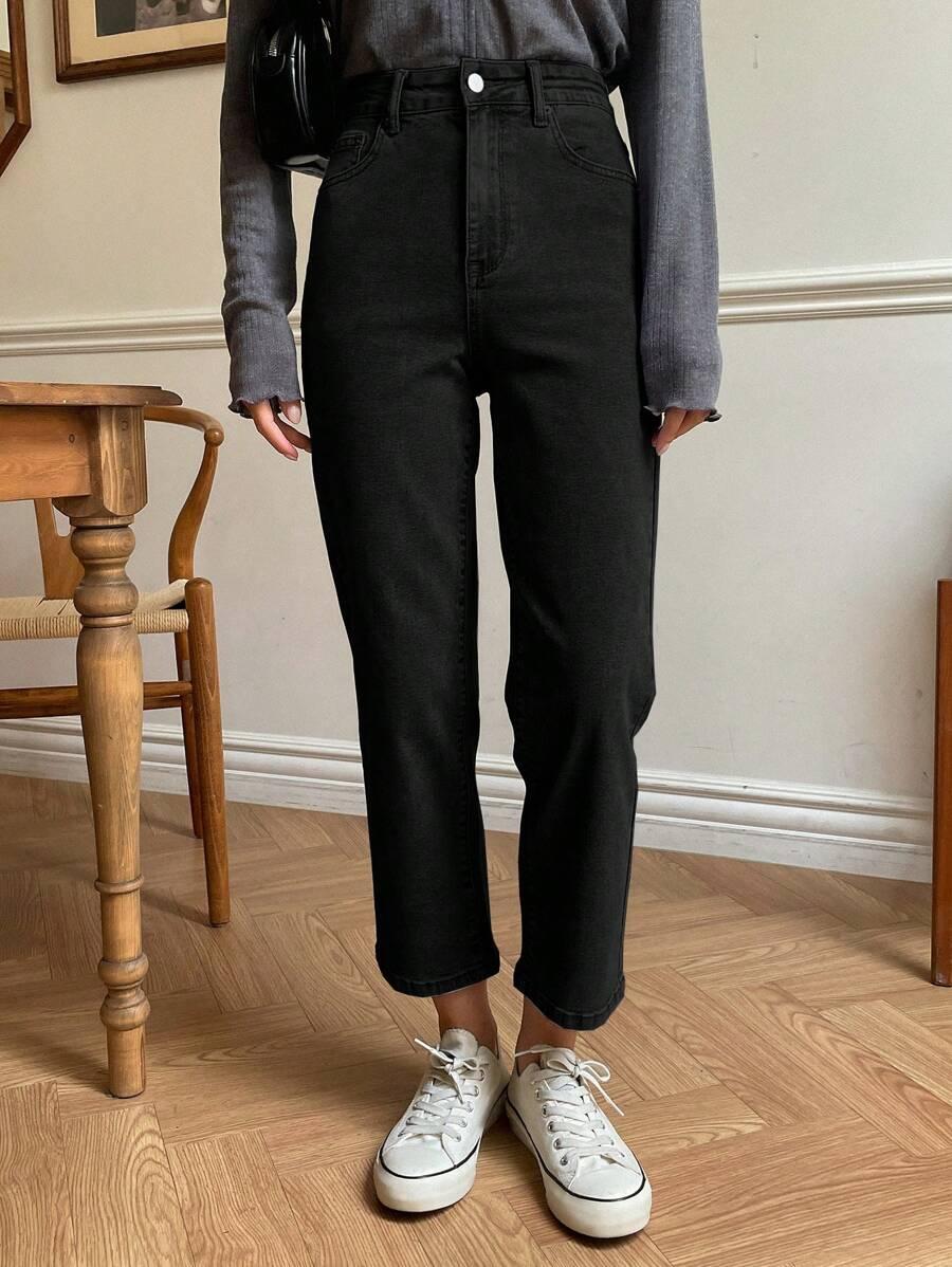 SHEIN CZARNE SPODNIE JEANS S06__M