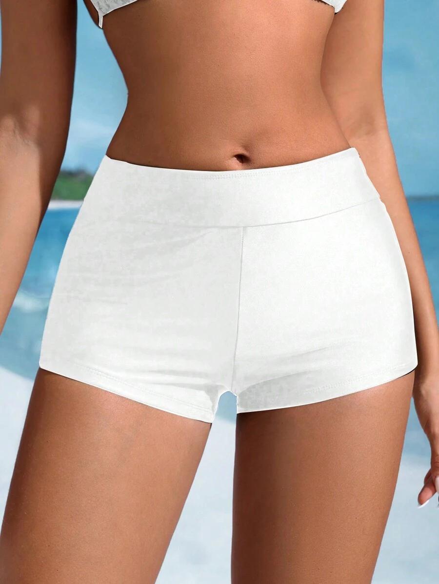 SHEIN BIAŁY DÓŁ OD BIKINI SZORTY S09__L