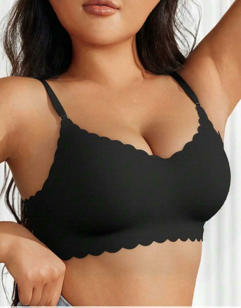 SHEIN CZARNY BEZSZWOWY BIUSTONOSZ S09__50