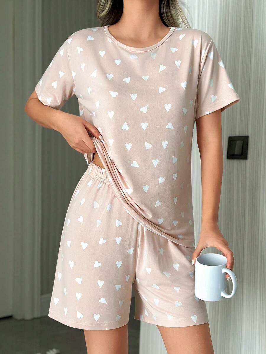 SHEIN PIŻAMA BLUZKA SPODENKI S06__M