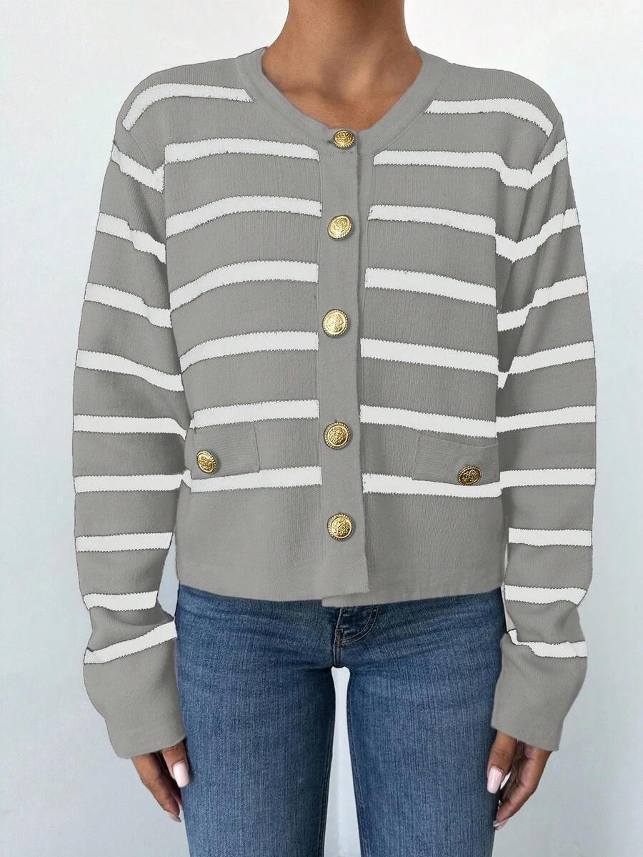 SHEIN SWETER PASKI GUZIKI S06__OS