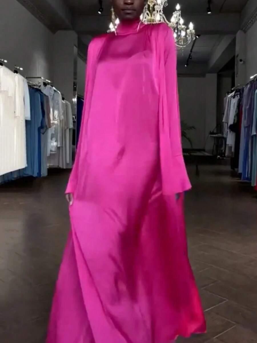 SHEIN RÓŻOWA MAXI SUKIENKA S06__XL