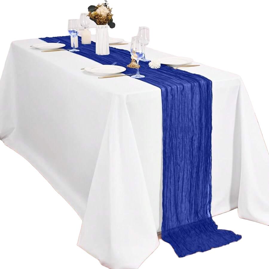 SHEIN NIEBIESKI BIEŻNIK NA STÓŁ S07__400X90CM