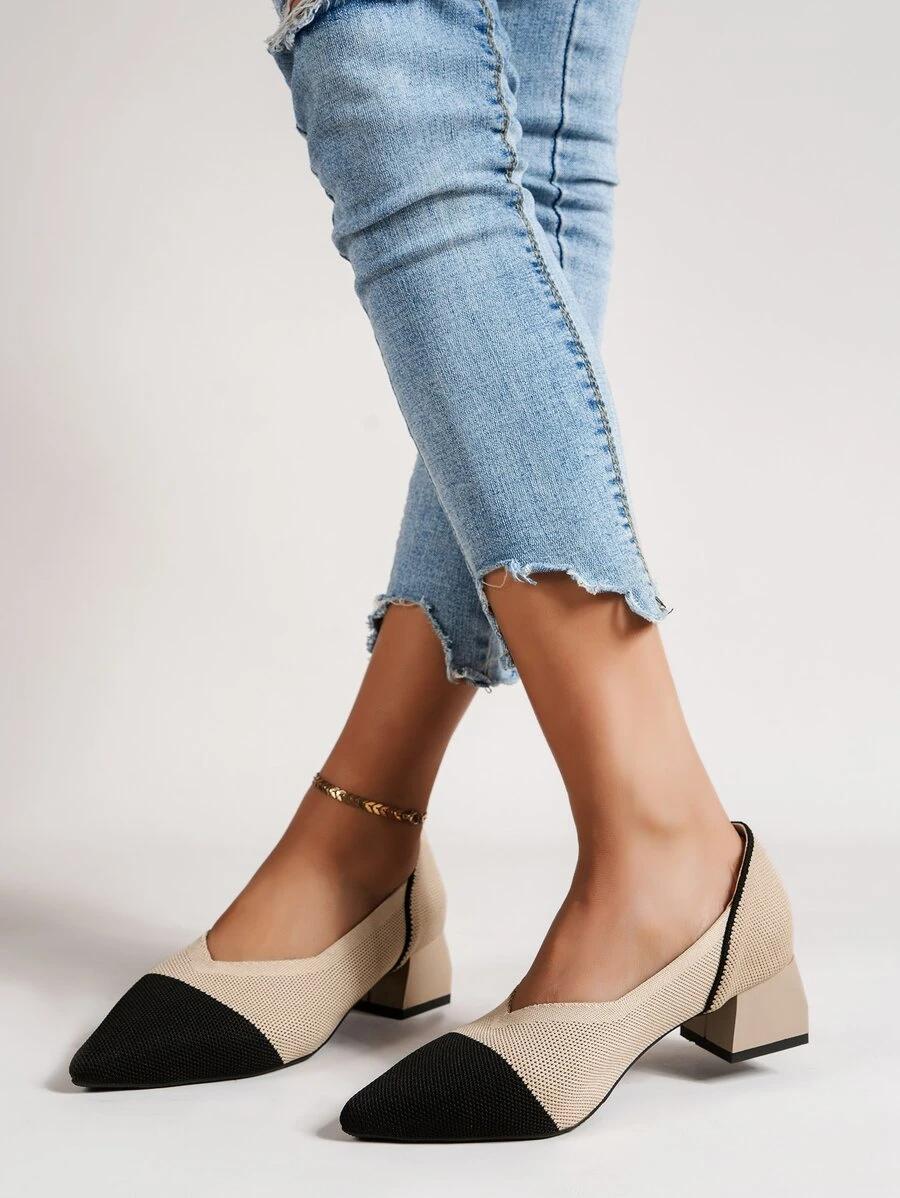 SHEIN BEŻOWE CZÓŁENKA KONTRAST S06__36