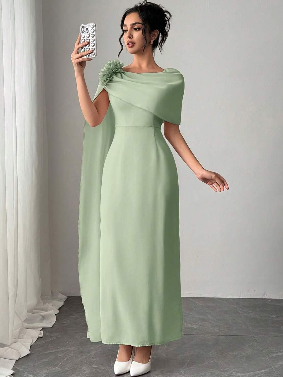 SHEIN ZIELONA MAXI SUKIENKA S06__S