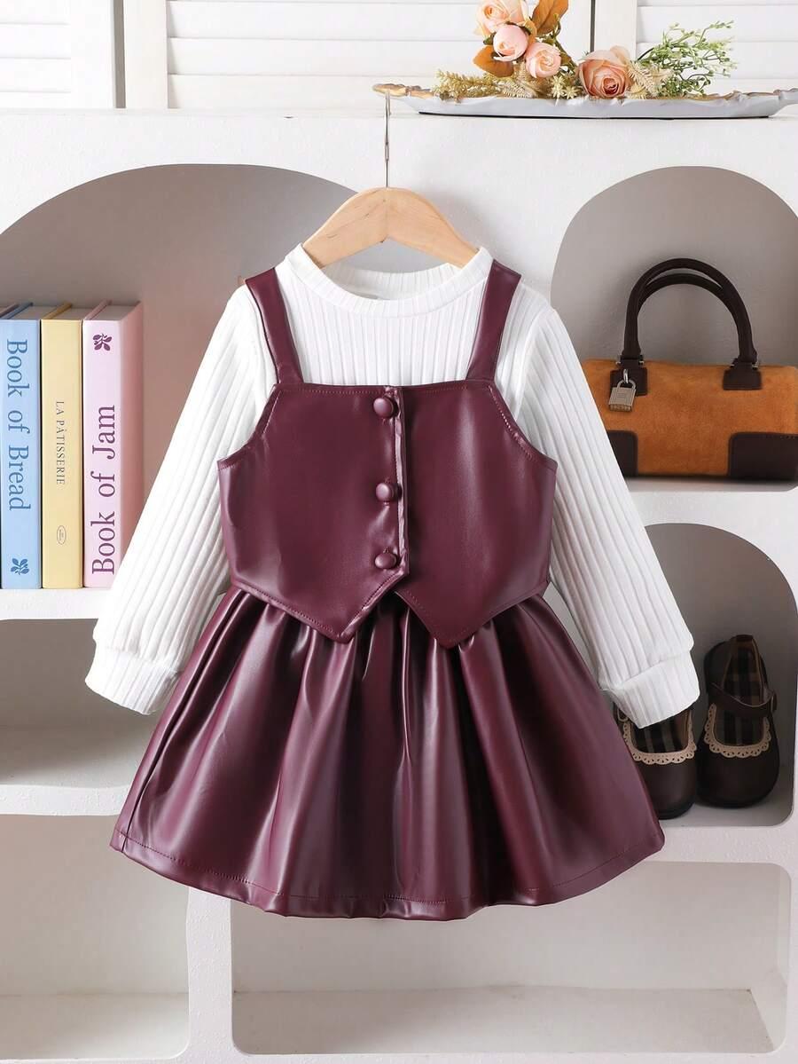 SHEIN KOMPLET SPÓDNICA BLUZKA TOP S06__110-116