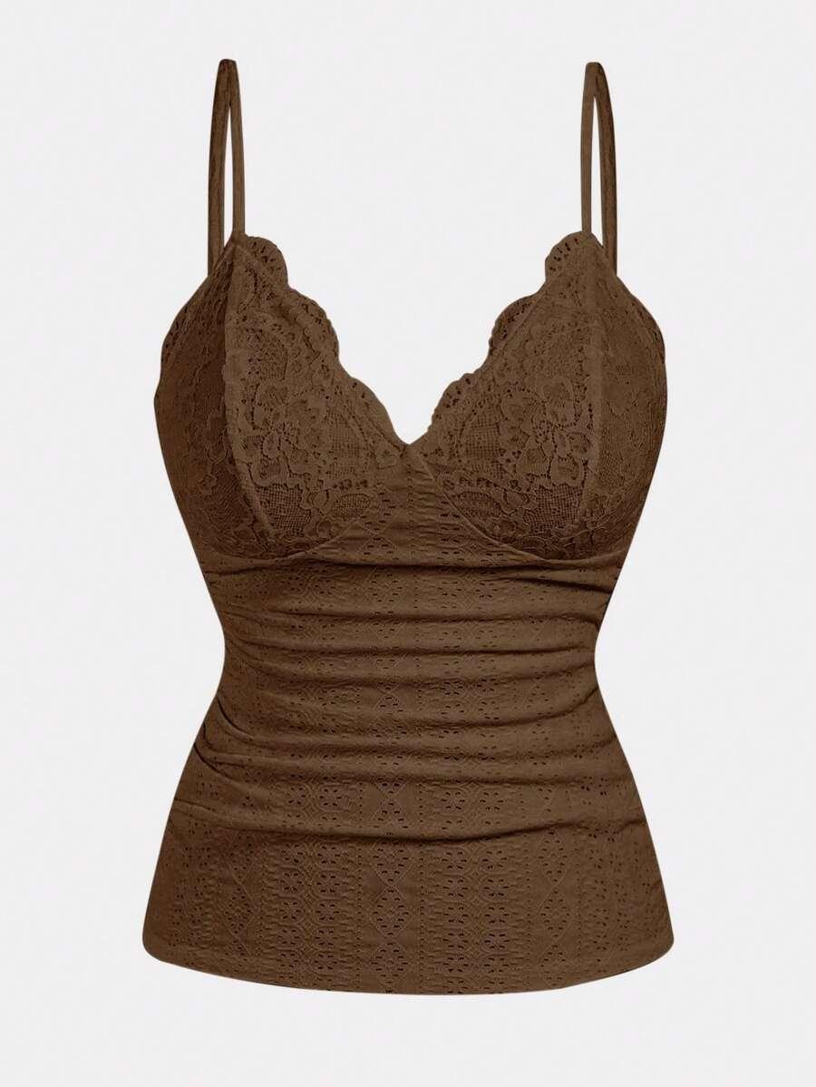 SWEETRA CURVE BRĄZOWY TOP NA RAMIĄCZKACH S06__50