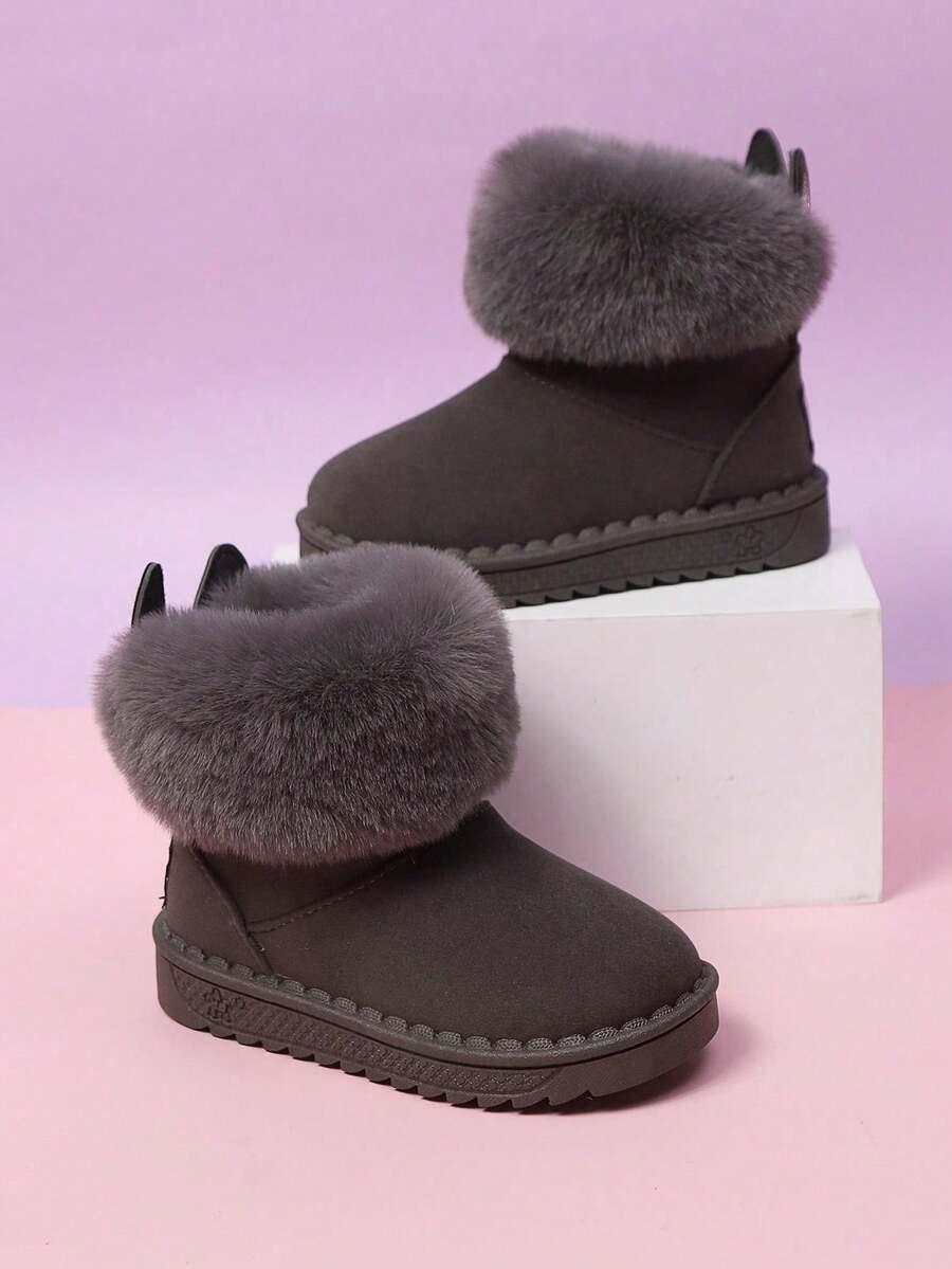 SHEIN SZARE ŚNIEGOWCE SZTUCZNE FUTRO W01__36