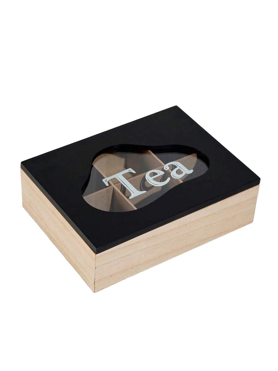SHEIN DREWNIANE PUDEŁKO NA HERBATĘ S07__23X17X7CM