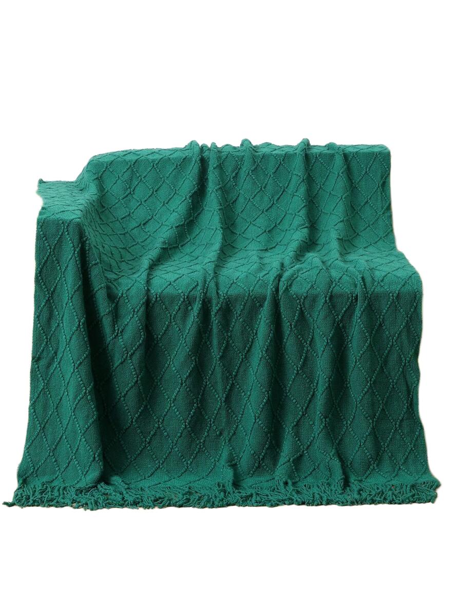 SHEIN ZIELONY KOC TEKSTURA S07__120X180CM