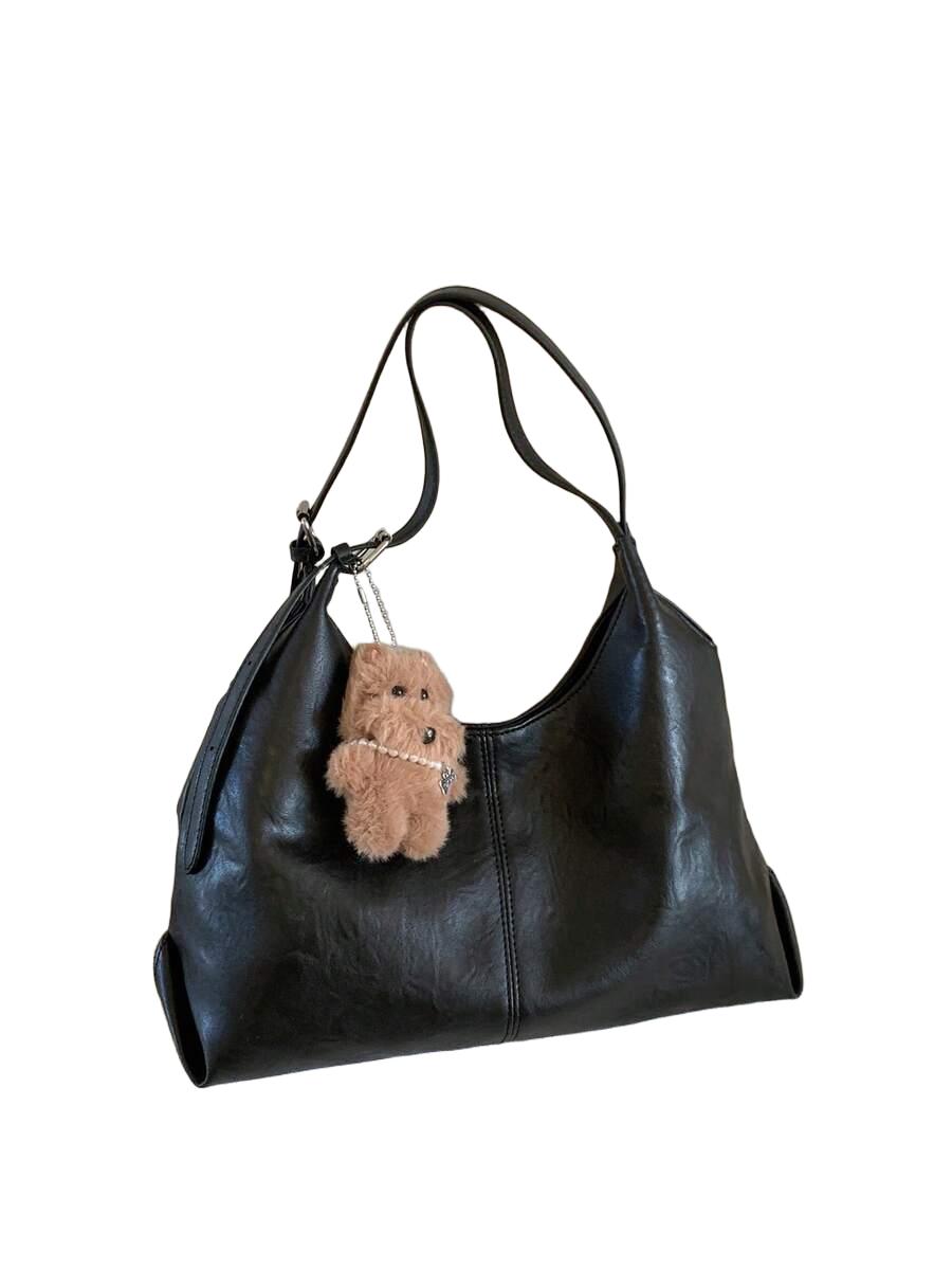 SHEIN CZARNA TOREBKA IMITACJA SKÓRY S07__21X34CM