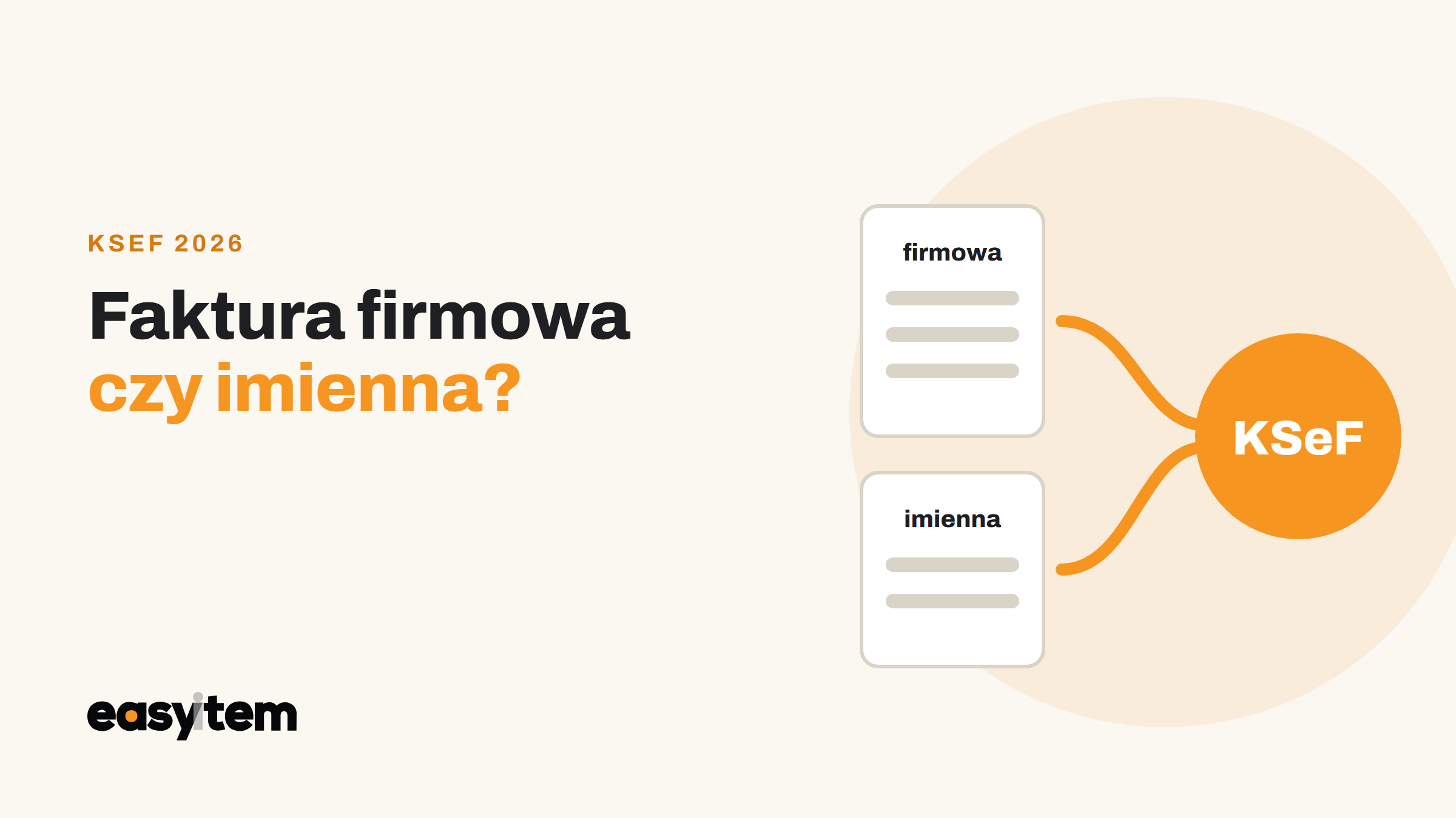 Faktura firmowa, faktura imienna a KSeF (2026) – praktyczny przewodnik dla e-commerce