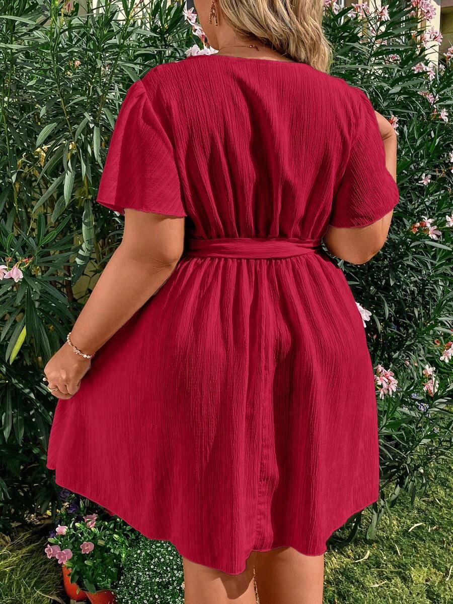 SHEIN CZERWONA SUKIENKA MINI S06__48