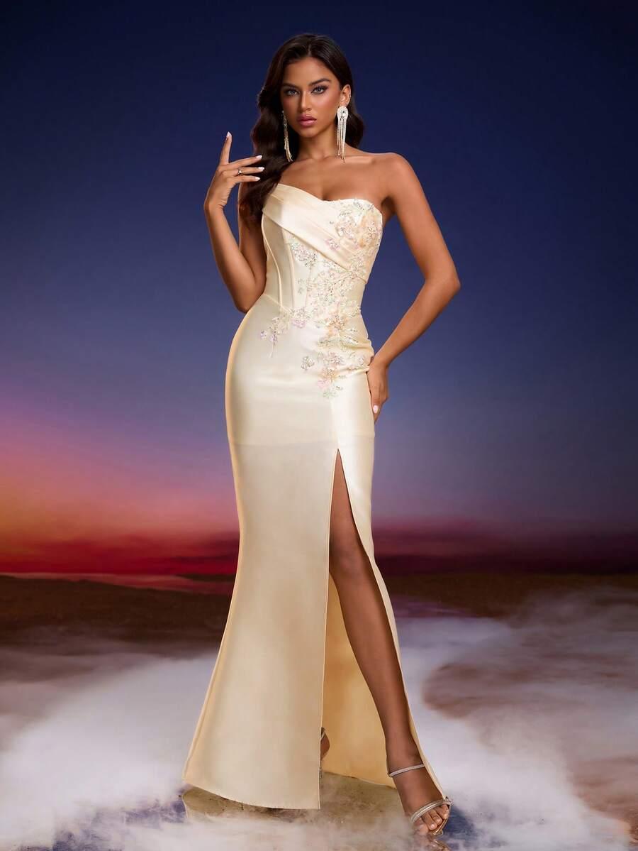 SHEIN ŻÓŁTA MAXI SUKIENKA S06__M