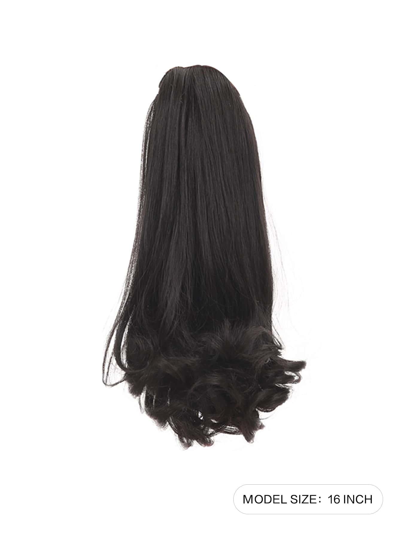 SHEIN CZARNY DOCZEPIANY KUCYK S07__40CM