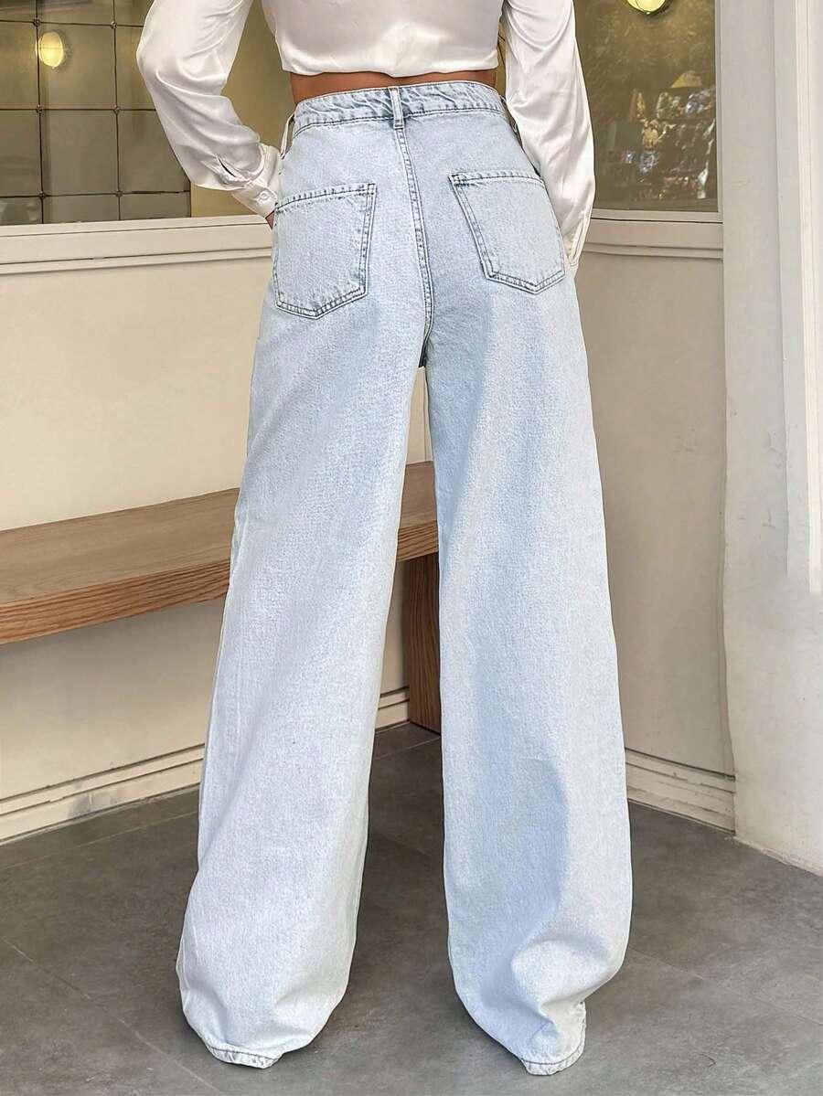 SHEIN NIEBIESKIE SPODNIE JEANS S06__L