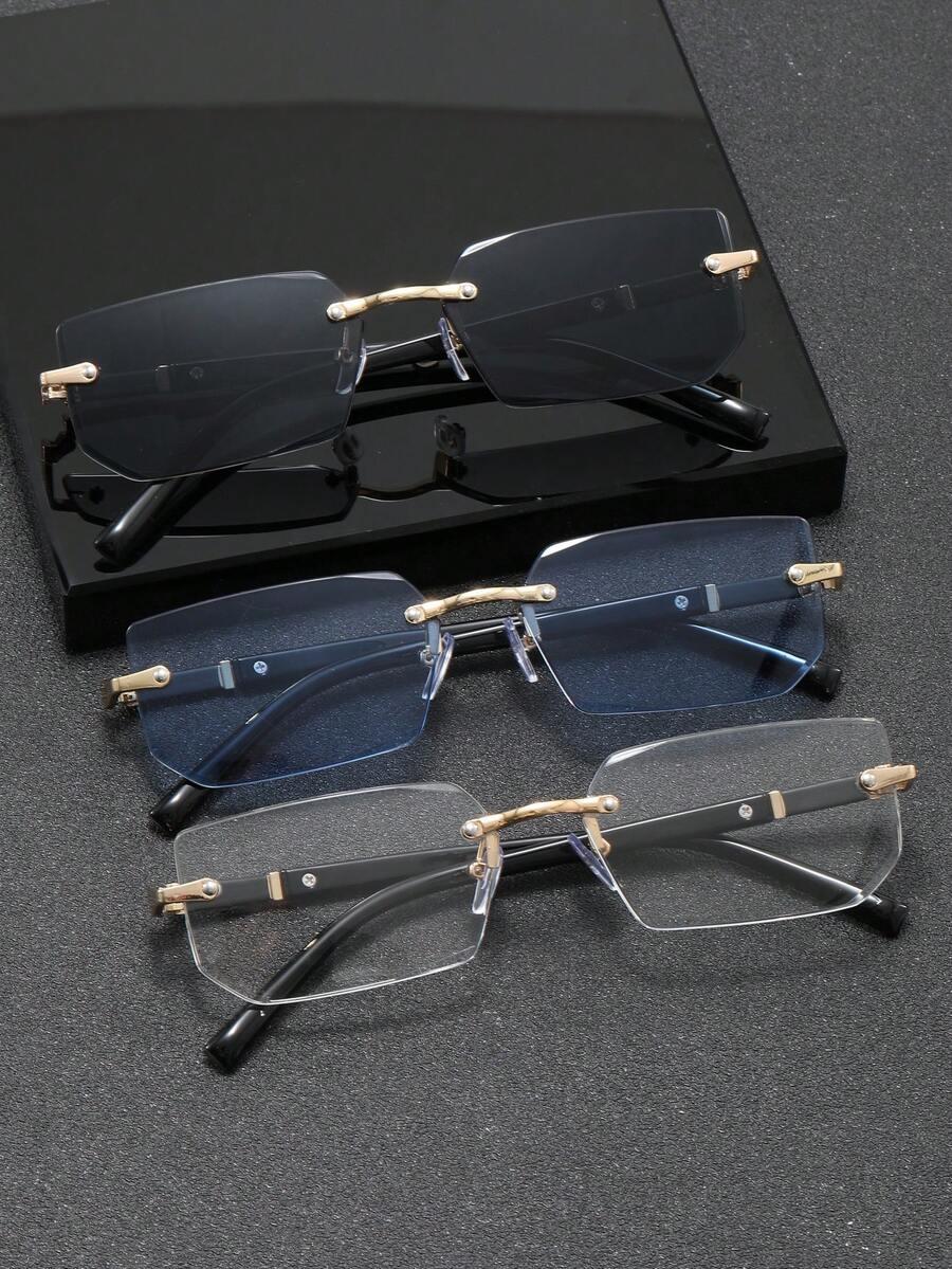 SHEIN PROSTOKĄTNE OKULARY 3-PACK S07