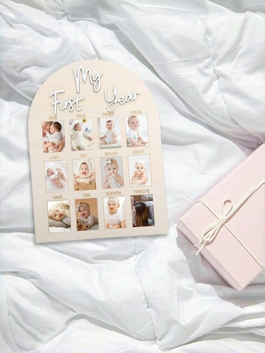 SHEIN RAMKA TABLICA NA 12 ZDJĘĆ PIERWSZY ROCZEK ŻYCIA S07__43X30.5CM