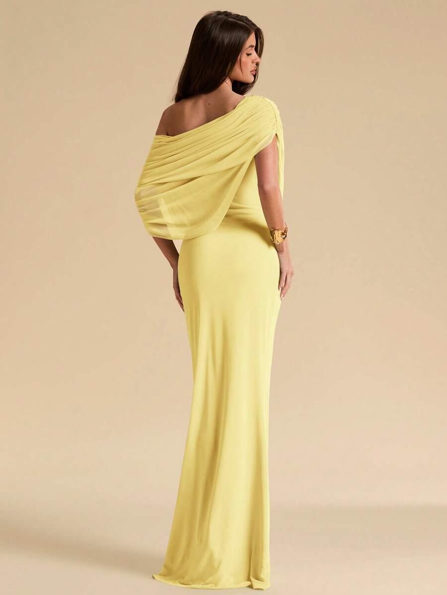 SHEIN ŻÓŁTA MAXI SUKIENKA S06__L