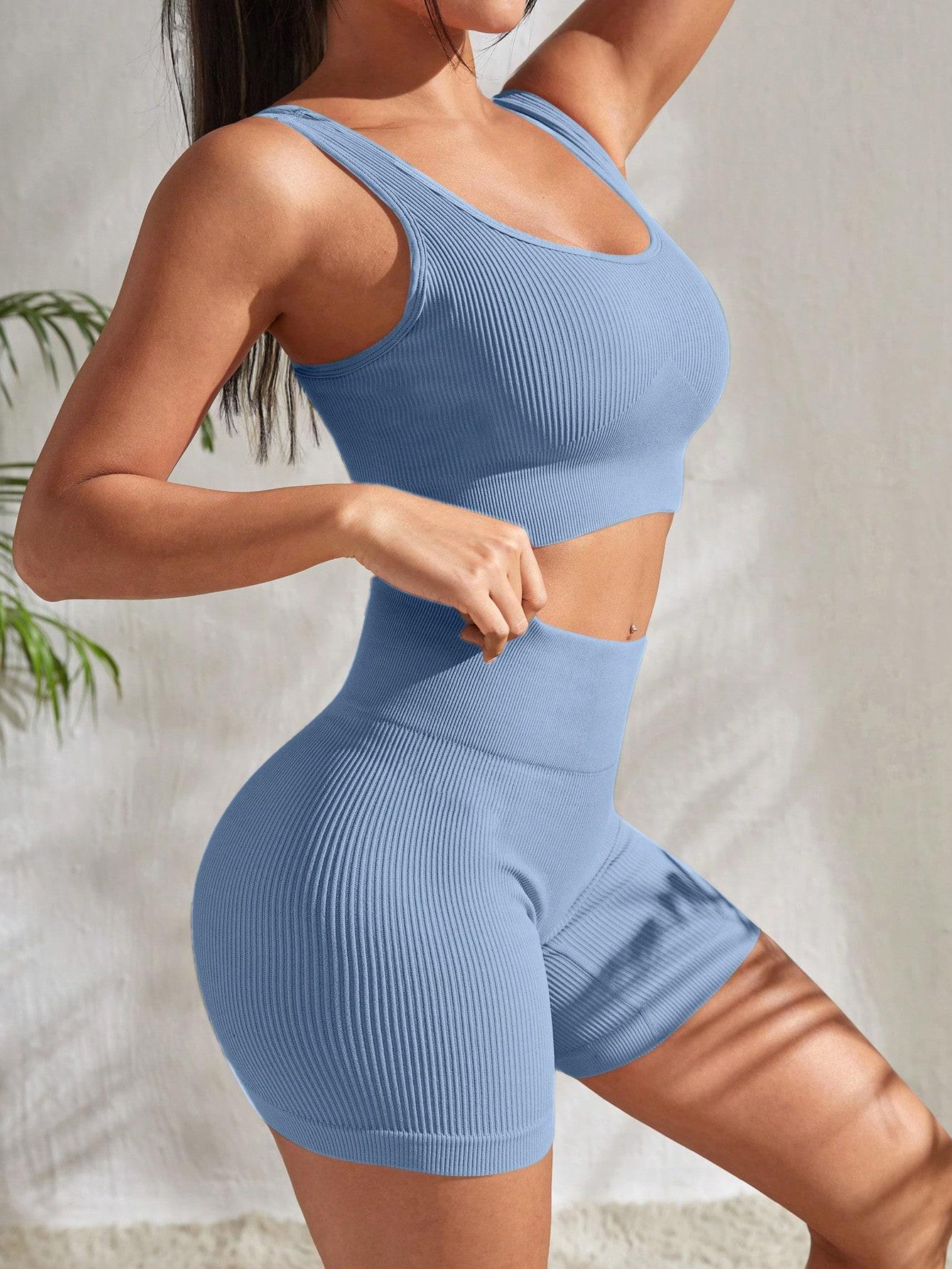SHEIN SPORTOWY KOMPLET PRĄŻKI S06__M