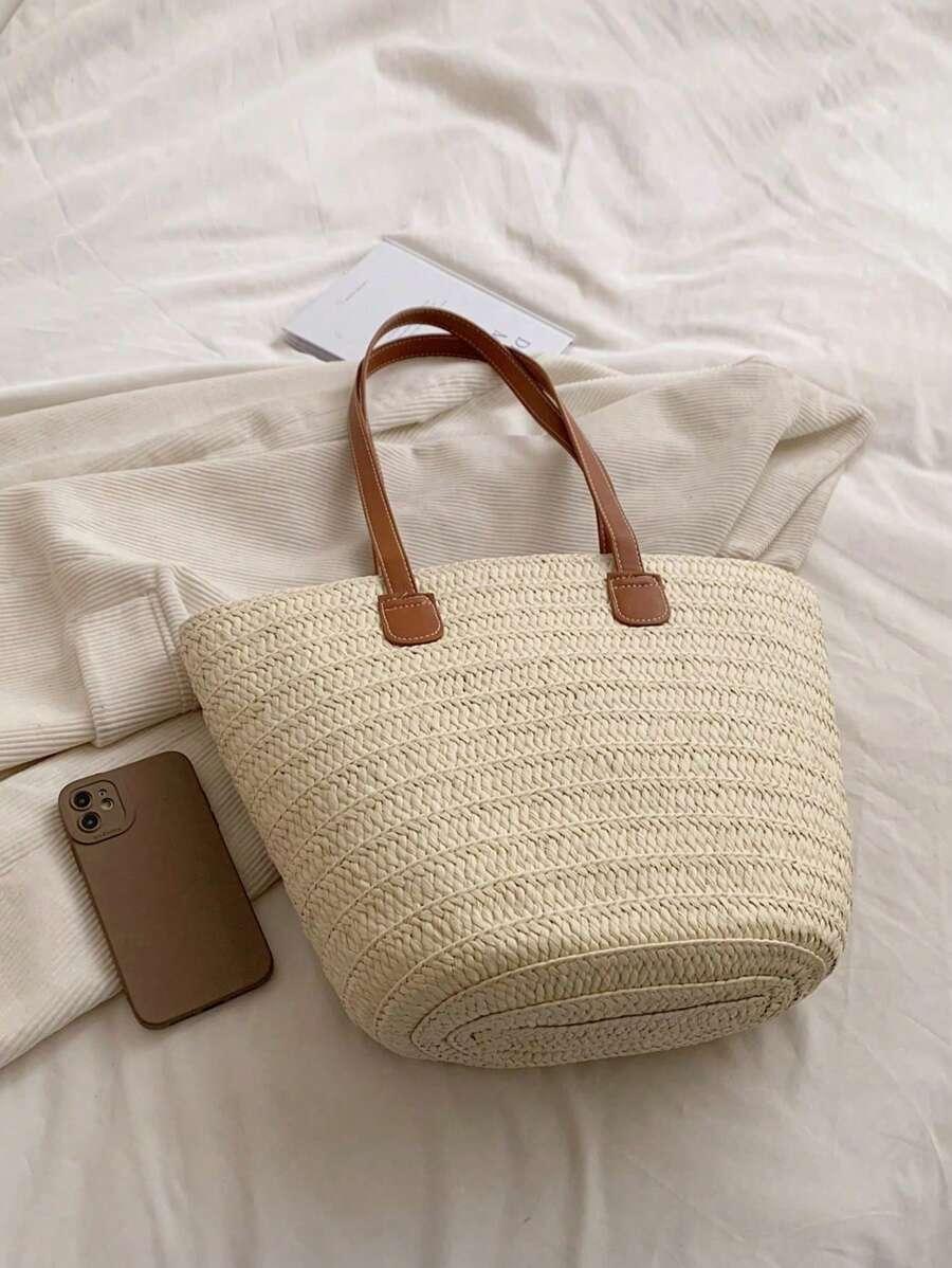 SHEIN BEŻOWA TOREBKA NA RAMIĘ S07__45X16X29