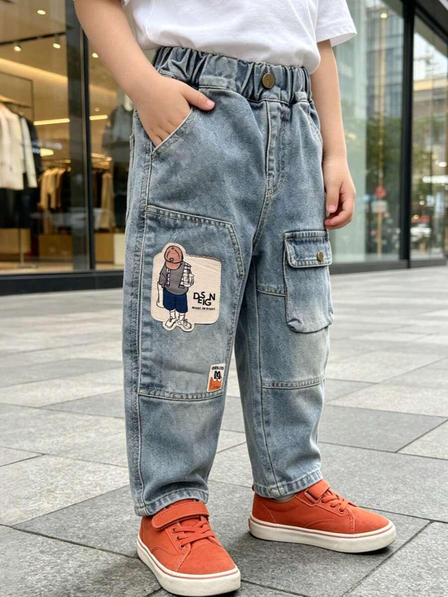 SHEIN SPODNIE JEANS KIESZENIE PK01__116-122
