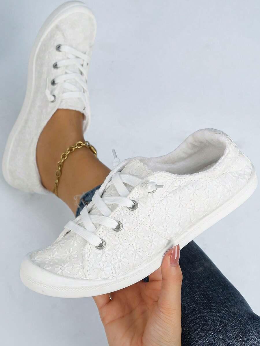 SHEIN BIAŁE SZNUROWANE TRAMPKI S06__40
