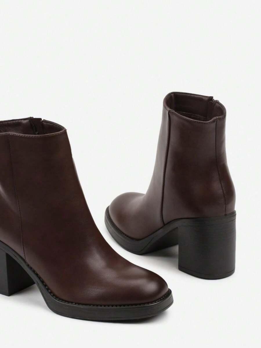 SHEIN BRĄZOWE BOTKI ZAMEK W01__37