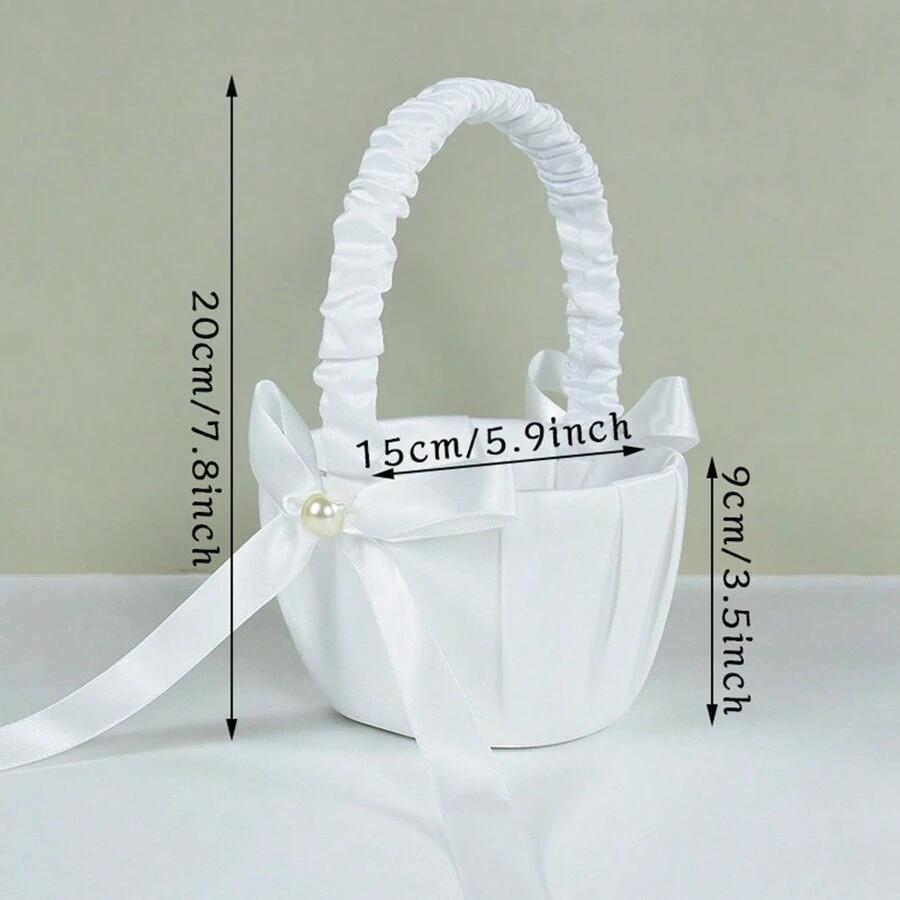 SHEIN BIAŁY KOSZYK ZDOBIENIA S07__20X15X9
