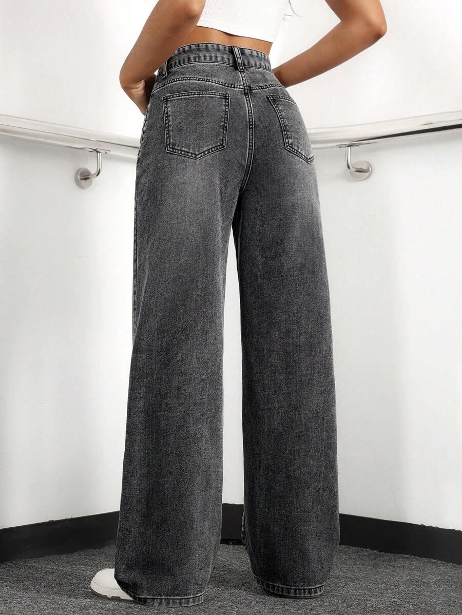 EURMUSE SZARE SPODNIE JEANS S06__L