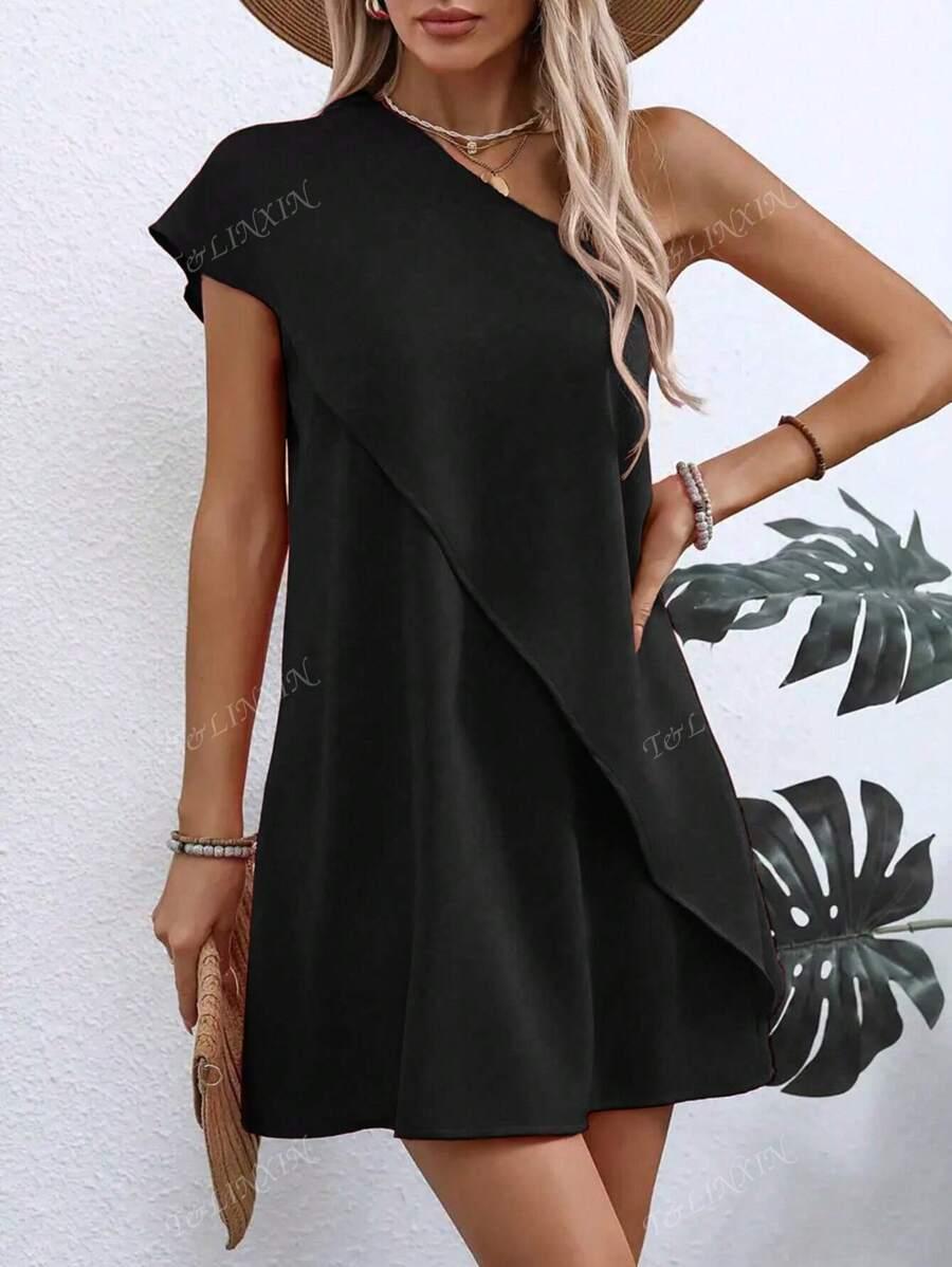SHEIN CZARNA MINI SUKIENKA S06__S