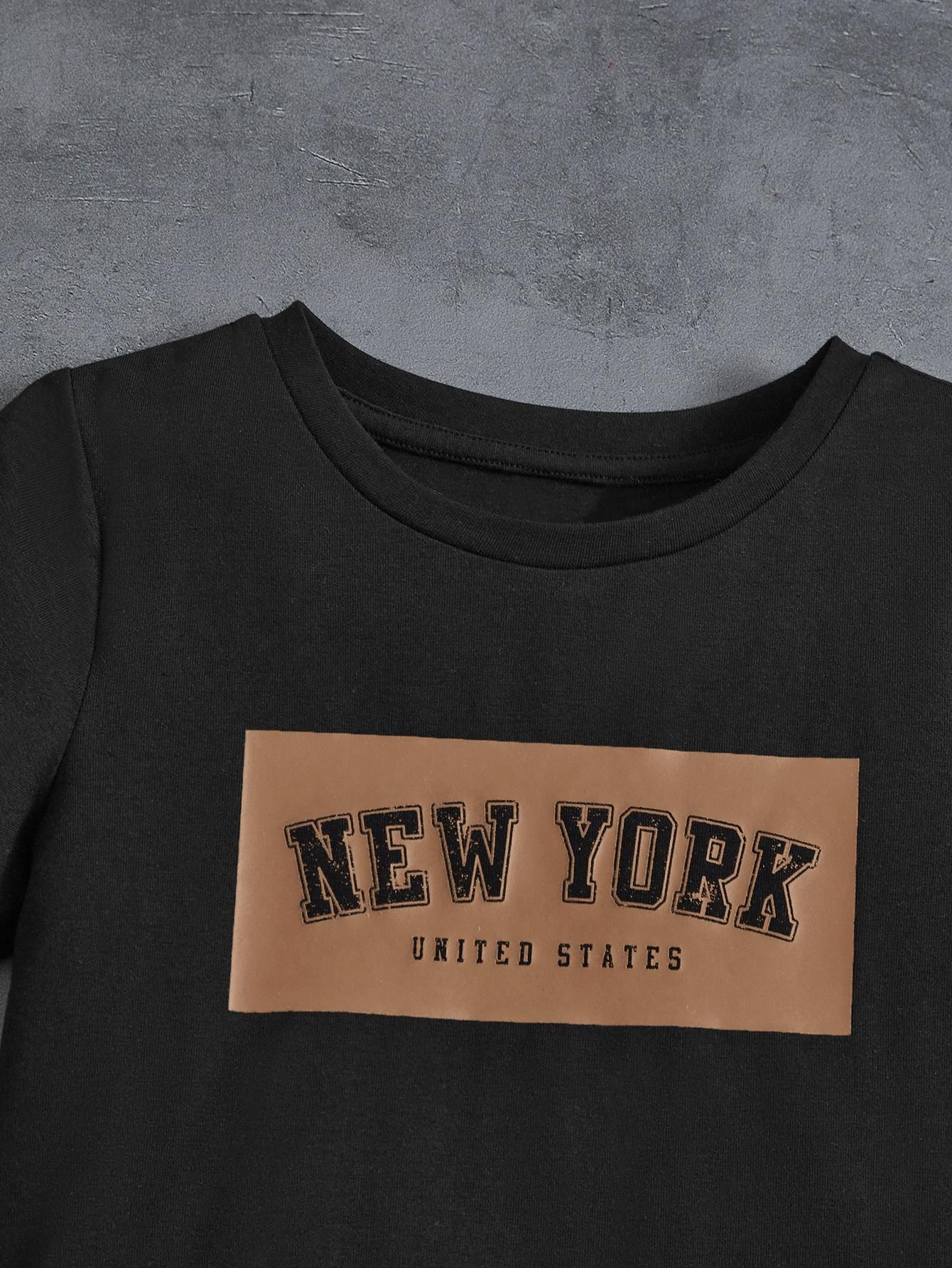 SHEIN KOMPLET SPODENKI T-SHIRT NADRUK S06__110-116