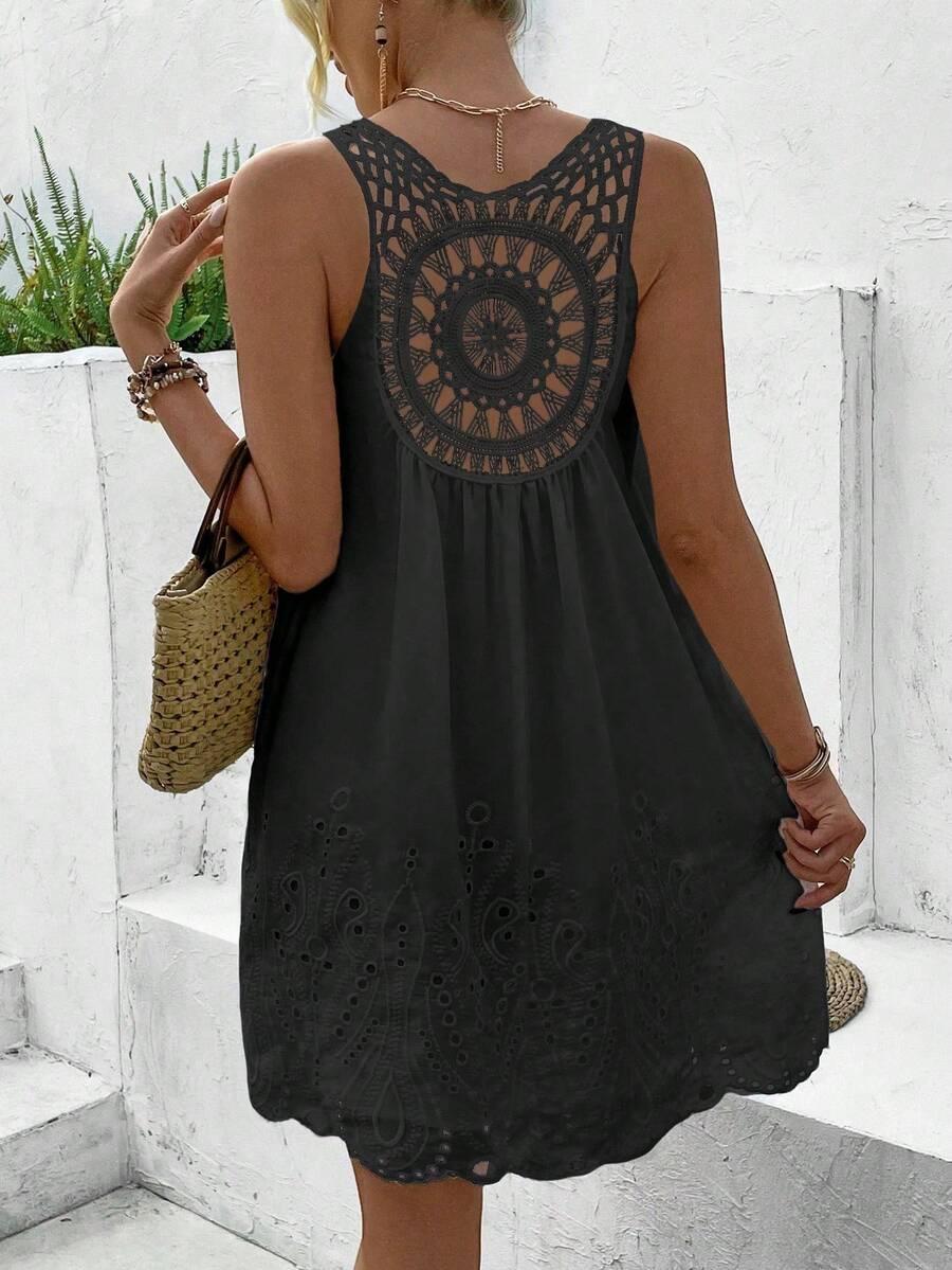 BREEZAYA CZARNA MINI SUKIENKA S06__S