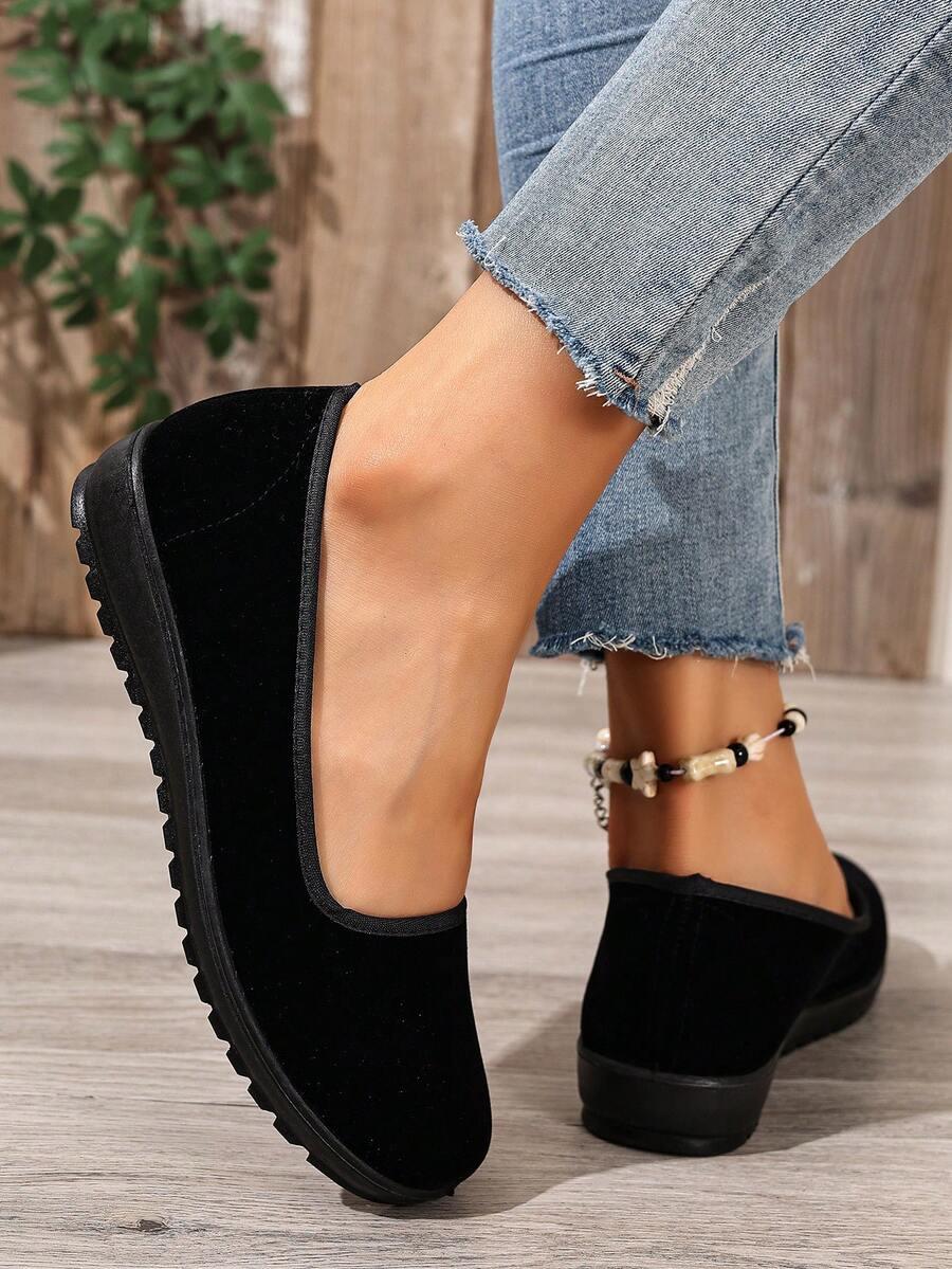 SHEIN CZARNE WELUROWE BALERINY PK01__39,5