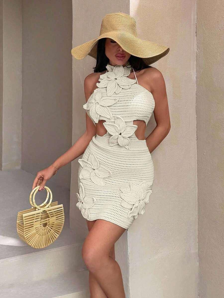 SHEIN DZIANINOWA MINI SUKIENKA S06__S