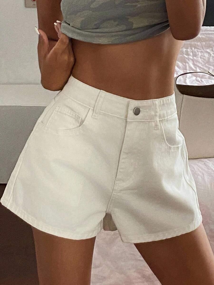DAZY BIAŁE SPODENKI JEANS S09__M