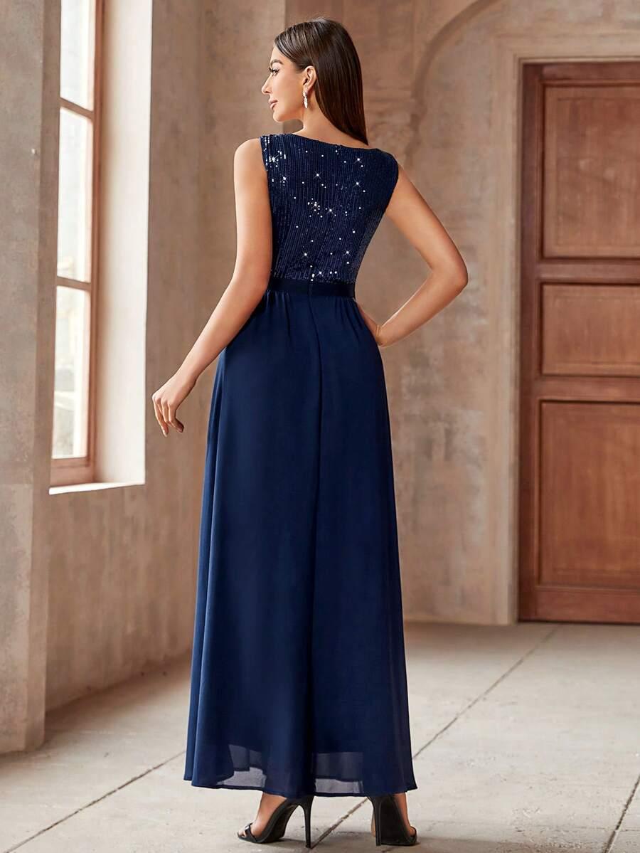 SHEIN GRANATOWA MAXI SUKIENKA S06__XXL