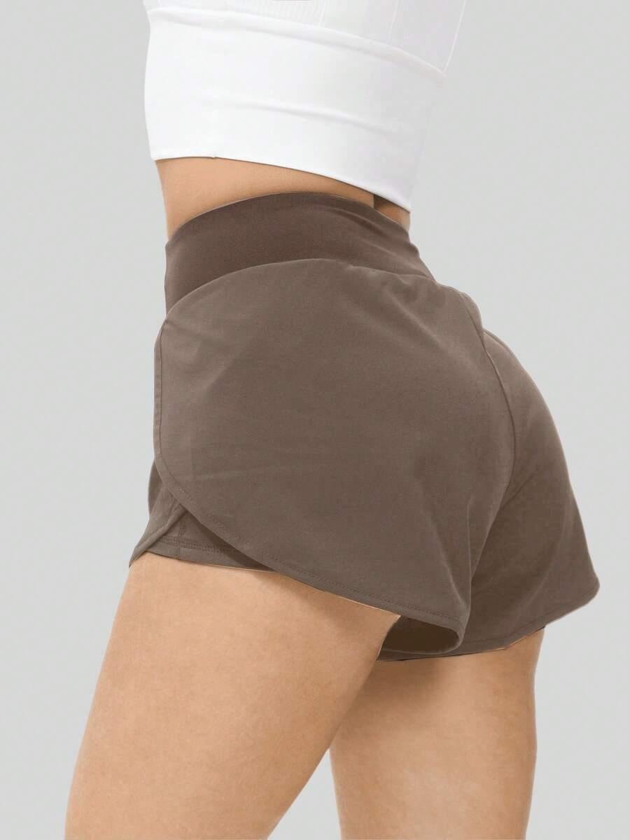 SHEIN BRĄZOWE SPODENKI SPORTOWE S06__M