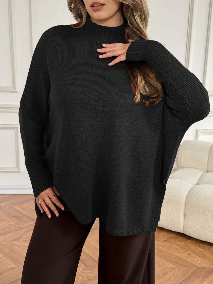 SHEIN CZARNY SWETER STÓJKA S06__48
