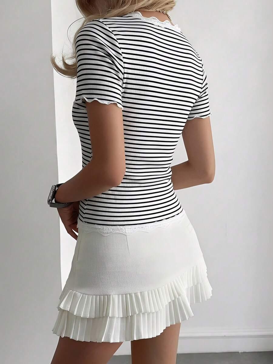 SHEIN BLUZKA KRÓTKI RĘKAW GUZIKI S09__M