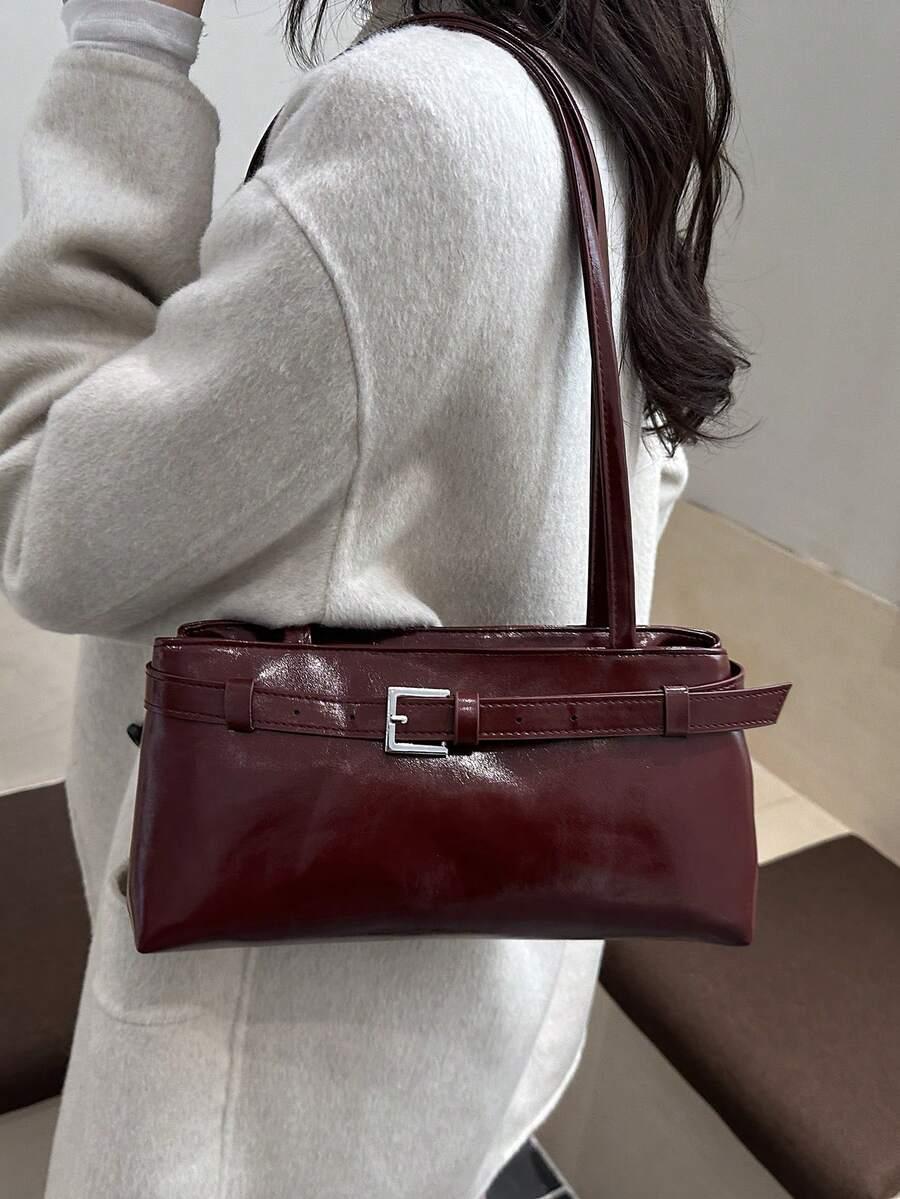 SHEIN BODOWA TOREBKA NA RAMIĘ IMITACJA SKÓRY S07__27X9X13CM