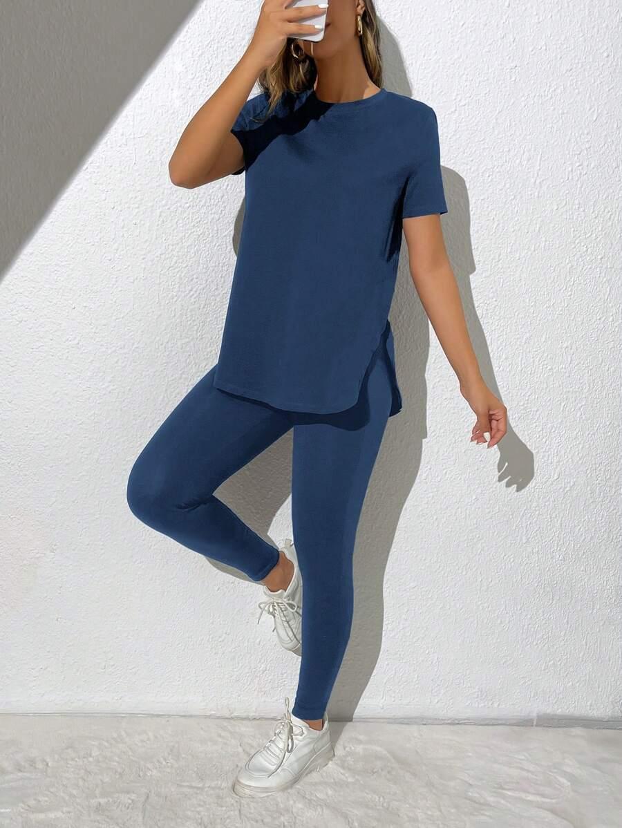 SHEIN KOMPLET BLUZKA SPODNIE S06__L